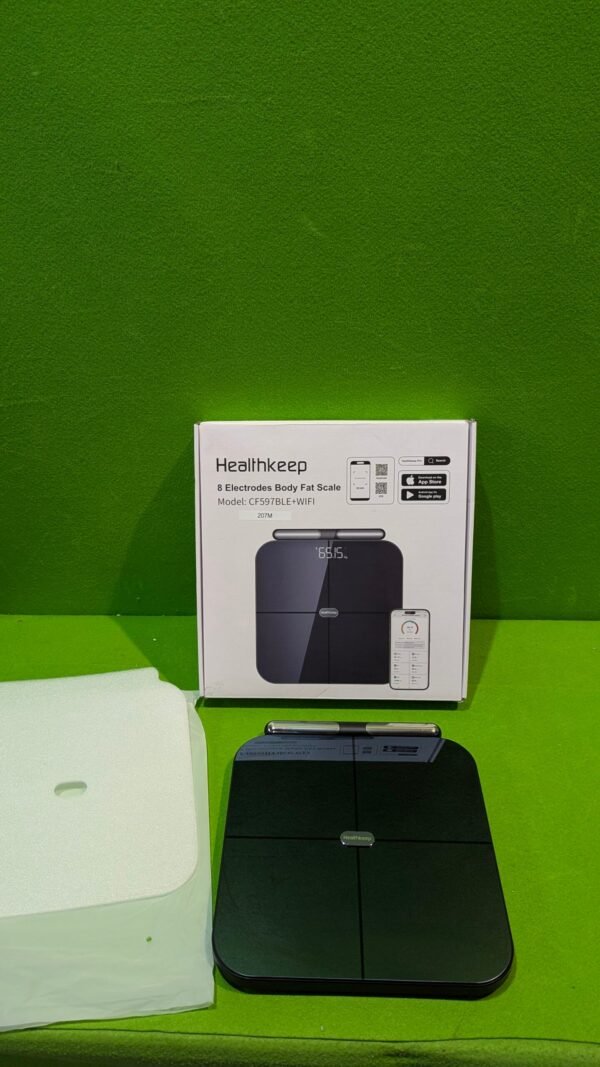 Healthkeep - Báscula conectada WIFI y Bluetooth con 8 electrodos de alta precisión