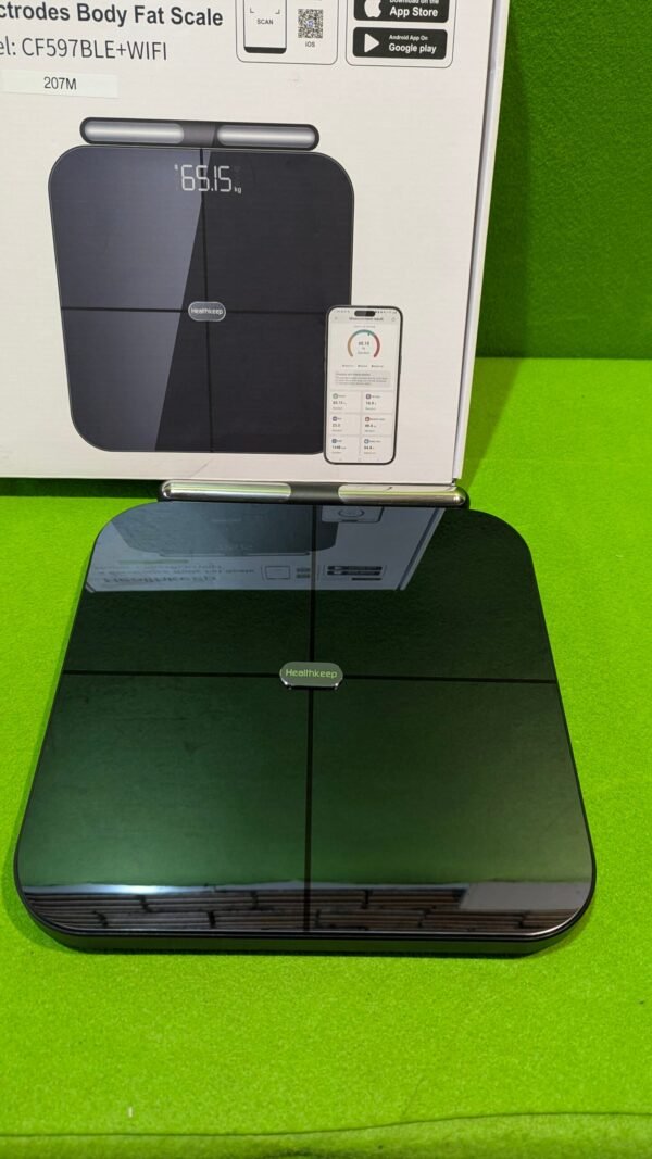 Healthkeep - Báscula conectada WIFI y Bluetooth con 8 electrodos de alta precisión