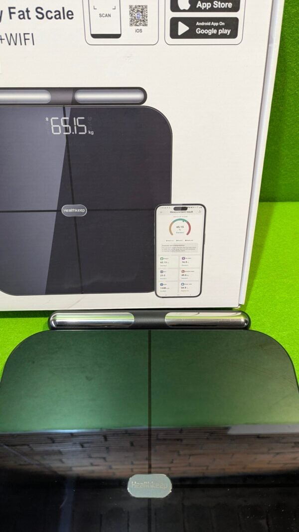 Healthkeep - Báscula conectada WIFI y Bluetooth con 8 electrodos de alta precisión