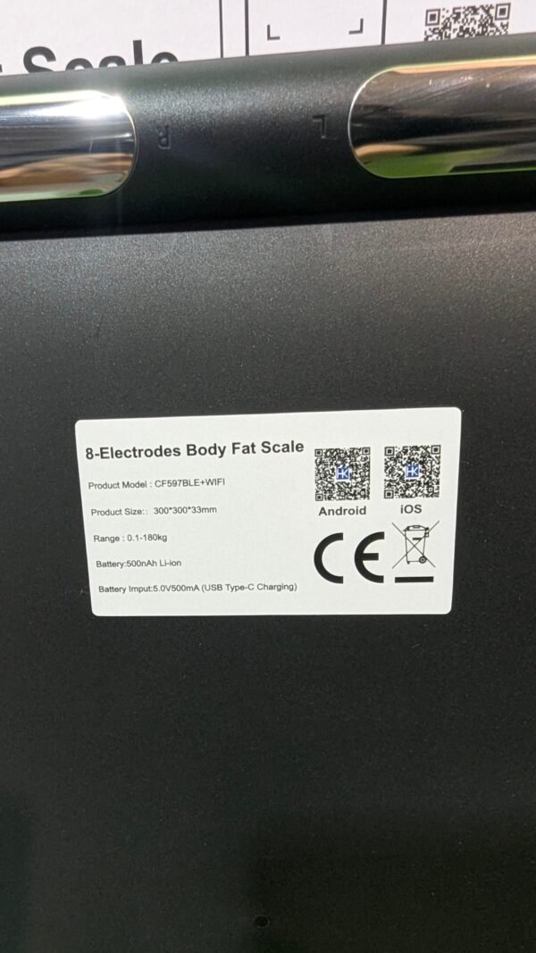 Healthkeep - Báscula conectada WIFI y Bluetooth con 8 electrodos de alta precisión