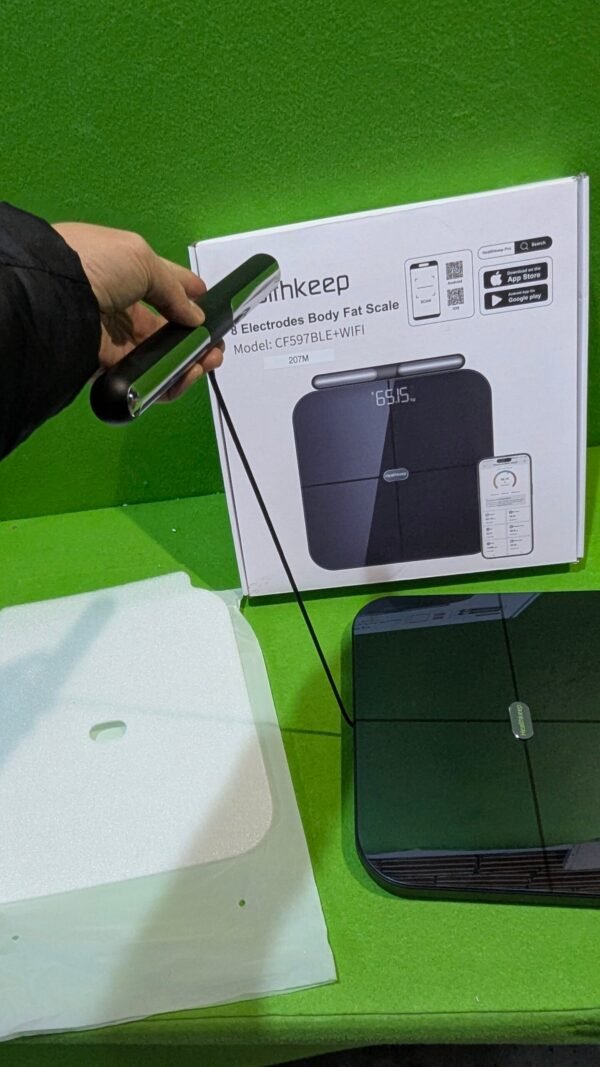 Healthkeep - Báscula conectada WIFI y Bluetooth con 8 electrodos de alta precisión
