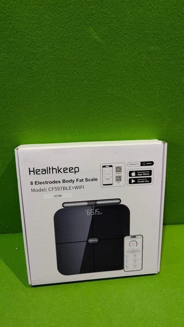 Healthkeep - Báscula conectada WIFI y Bluetooth con 8 electrodos de alta precisión