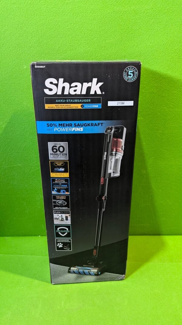 Shark Aspiradora sin cable, 60 min autonomía IZ300EUT