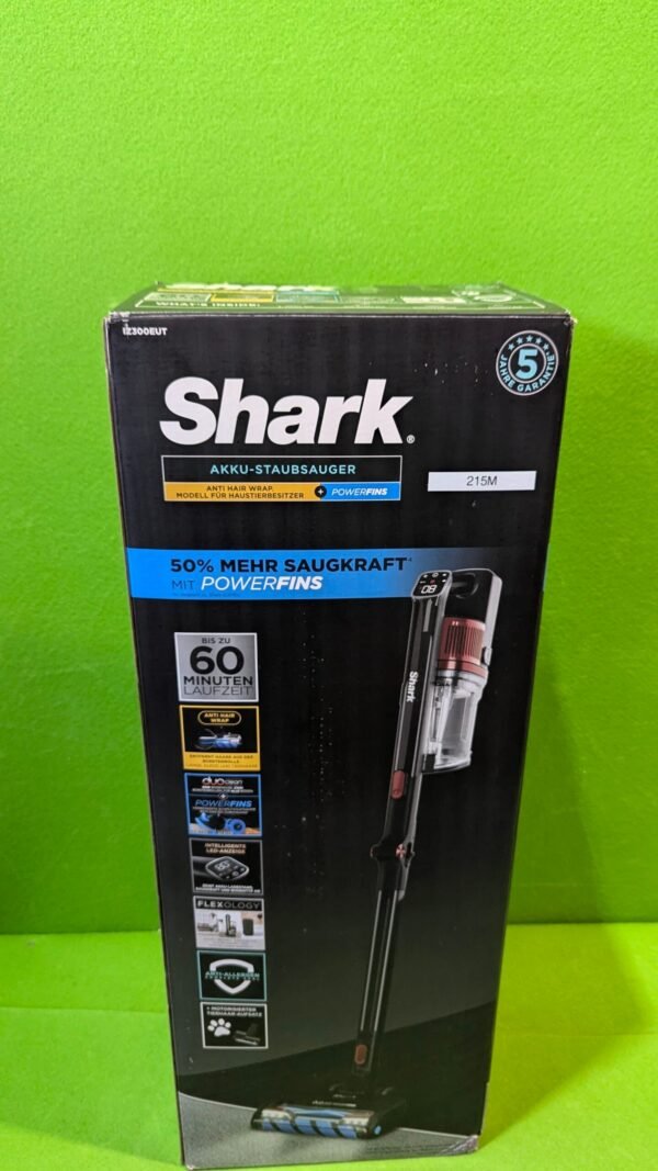 Shark Aspiradora sin cable, 60 min autonomía IZ300EUT