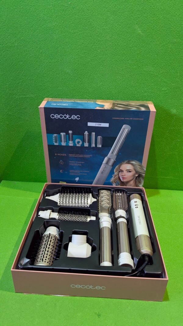 Cecotec Cepillo de Aire Caliente Secador Moldeador Alisador 10 Cabezales