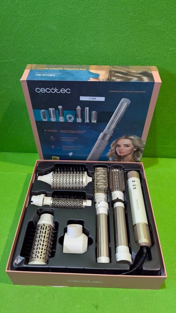 Cecotec Cepillo de Aire Caliente Secador Moldeador Alisador 10 Cabezales