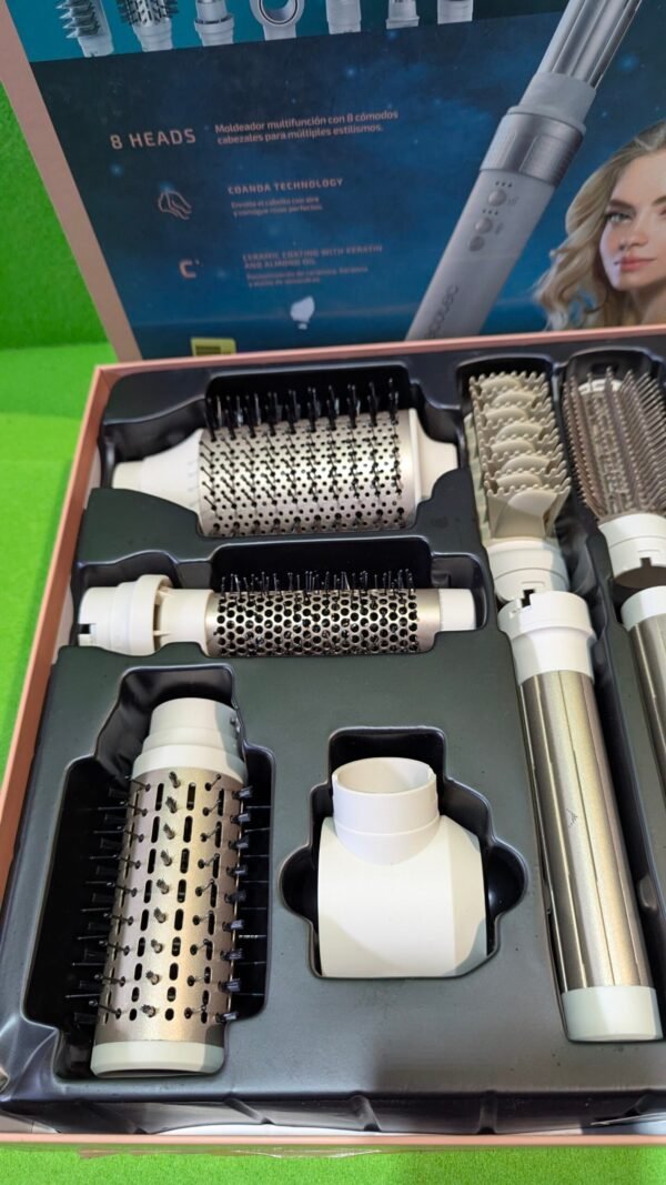 Cecotec Cepillo de Aire Caliente Secador Moldeador Alisador 10 Cabezales