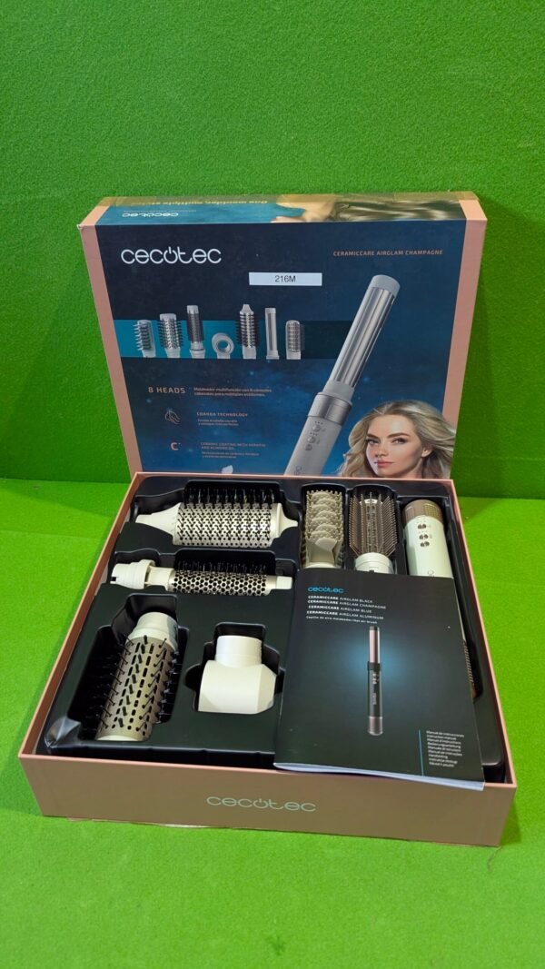 Cecotec Cepillo de Aire Caliente Secador Moldeador Alisador 10 Cabezales