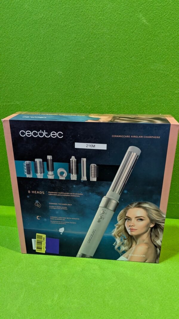 Cecotec Cepillo de Aire Caliente Secador Moldeador Alisador 10 Cabezales
