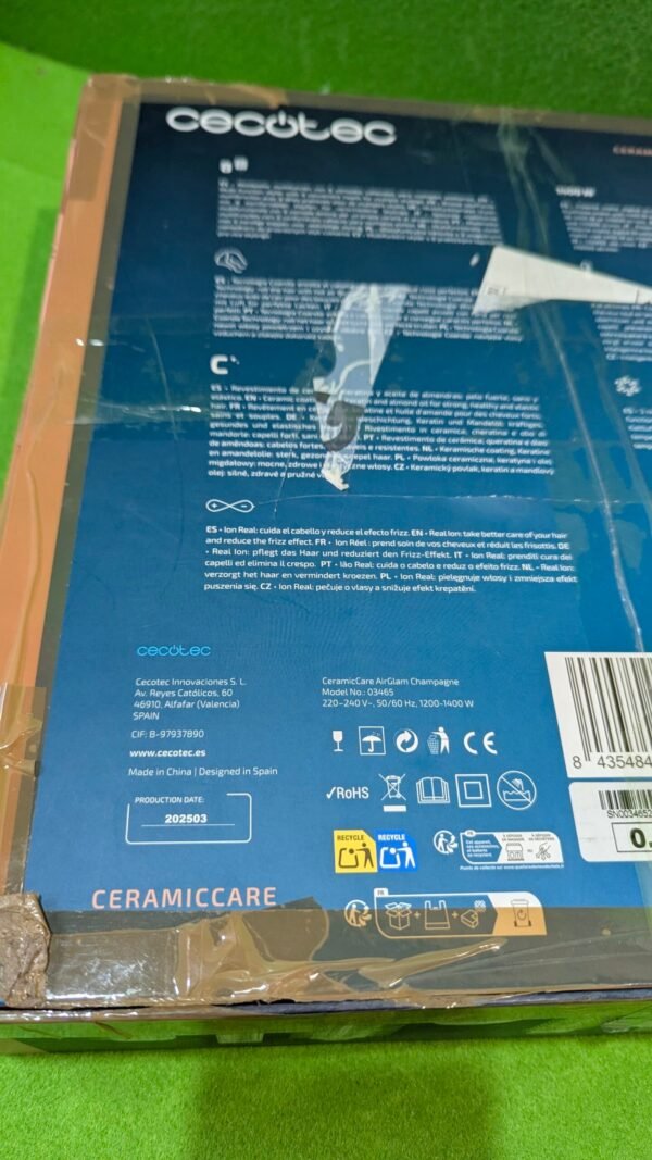 Cecotec Cepillo de Aire Caliente Secador Moldeador Alisador 10 Cabezales