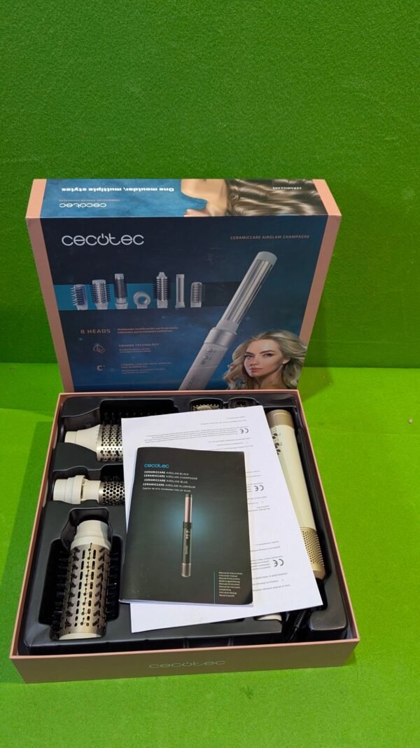 Cecotec Cepillo de Aire Caliente Secador Moldeador Alisador 10 Cabezales