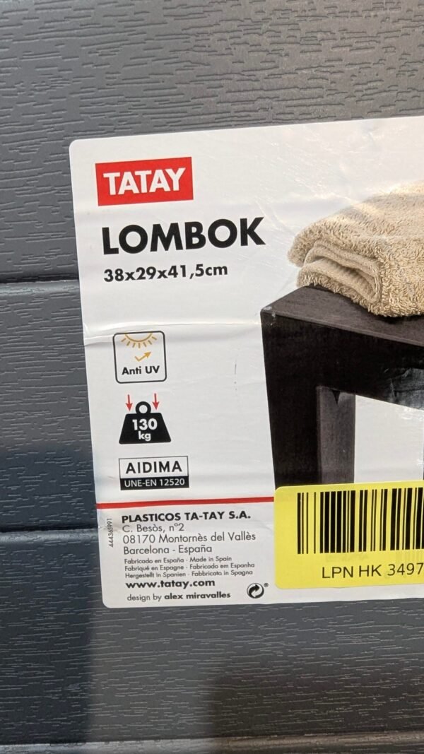 Tatay Banqueta Lombok Rectangular 38 x 29 x 41cm