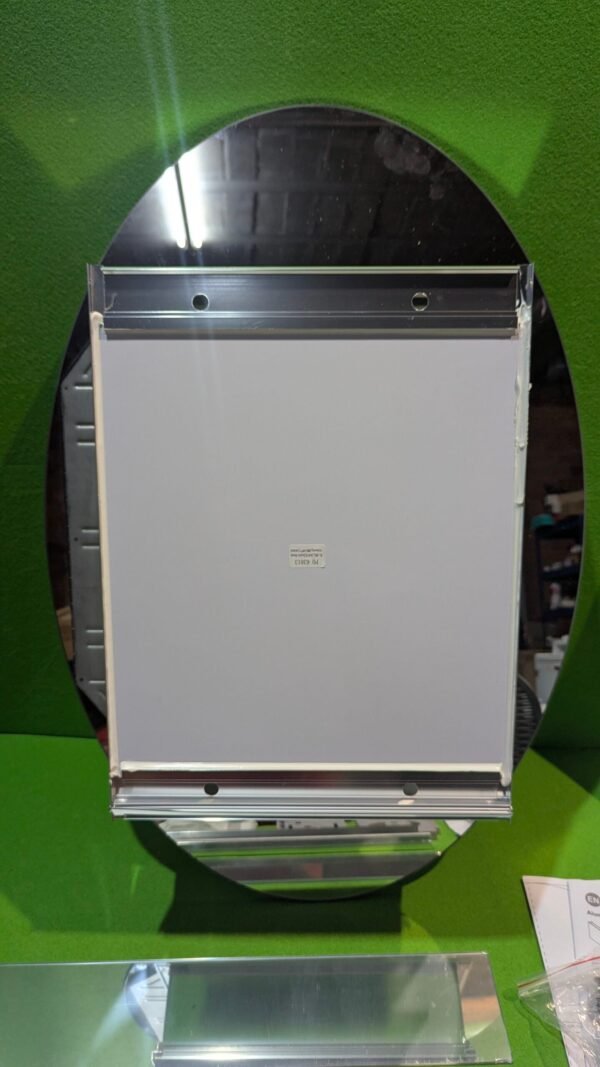 Armario de aluminio ovalado de 1 puerta, 53,5 x 78,5 cm