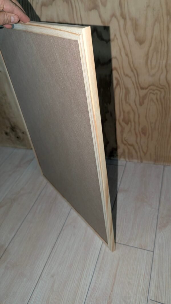 Lienzo sobre bastidor de madera en ángulo