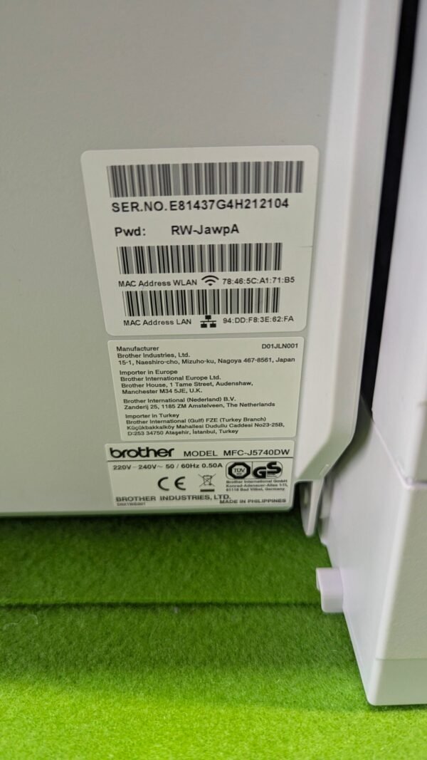 Brother MFCJ5740DW, Impresora multifunción de tinta profesional A4/A3 WiFi