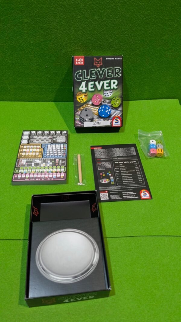 Schmidt Spiele 49424 Clever 4-Ever, Serie pequeña y Fina, Juego de Dados
