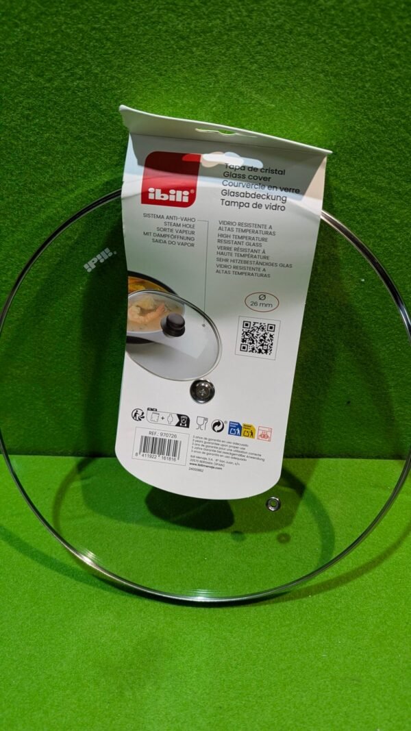 Tapadera de cristal resistente al calor, 26mm.