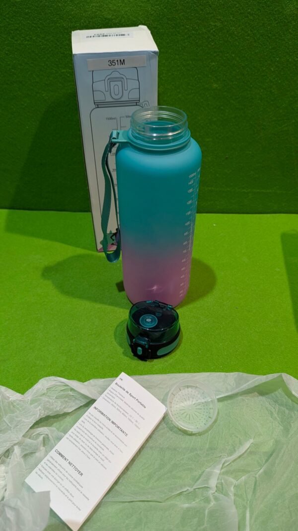 Botella Agua, 1500ML Libre de BPA, Botella Agua Gimnasio