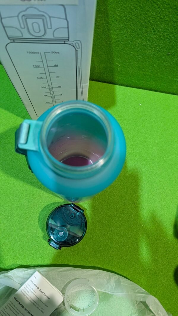 Botella Agua, 1500ML Libre de BPA, Botella Agua Gimnasio