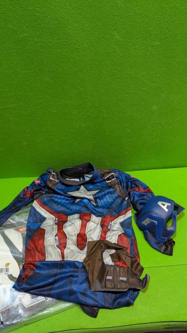 PXL_20260111_174135756-scaled-1.jpg Rubies - Disfraz oficial de los Vengadores del Capitán América, talla Large/Talla 8-10 años