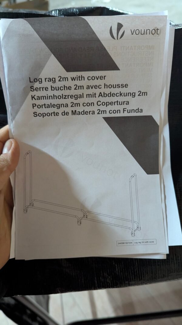 Instrucciones para soporte de madera con funda 2m