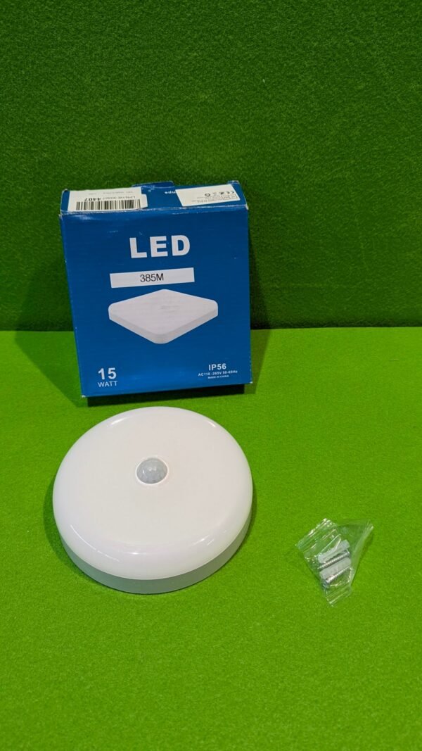 Lámpara LED 15W con su caja y accesorios
