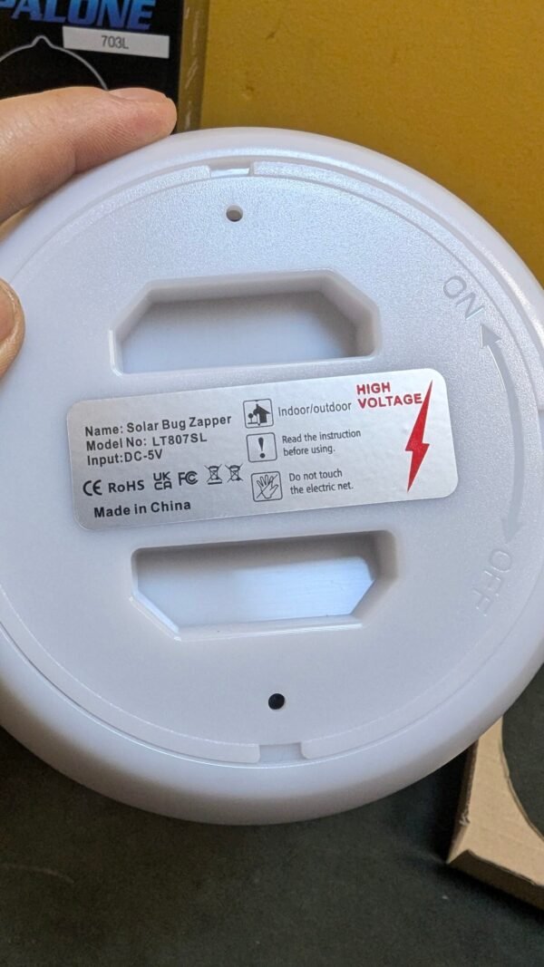 PALONE Lampara Antimosquitos Solar LED Mata Mosquitos Electrico 2600mAh/4500V