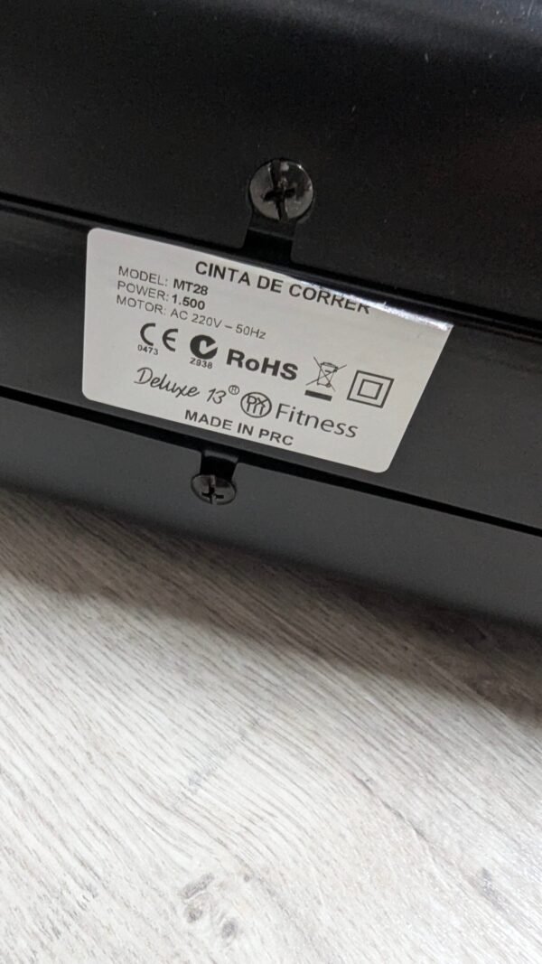 Cinta de Andar y Correr - Motor 1500W 2CV - soporta 150 kg