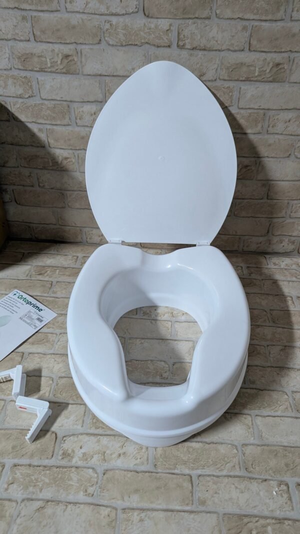 OrtoPrime Elevador WC Adulto Con Tapa - Altura 10 cm