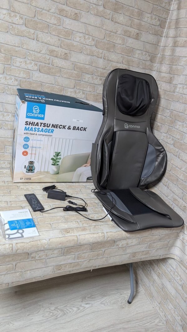 COMFIER Asiento de Masaje Shiatsu para Espalda y Cuello - Masajeador de espalda 2D / 3D