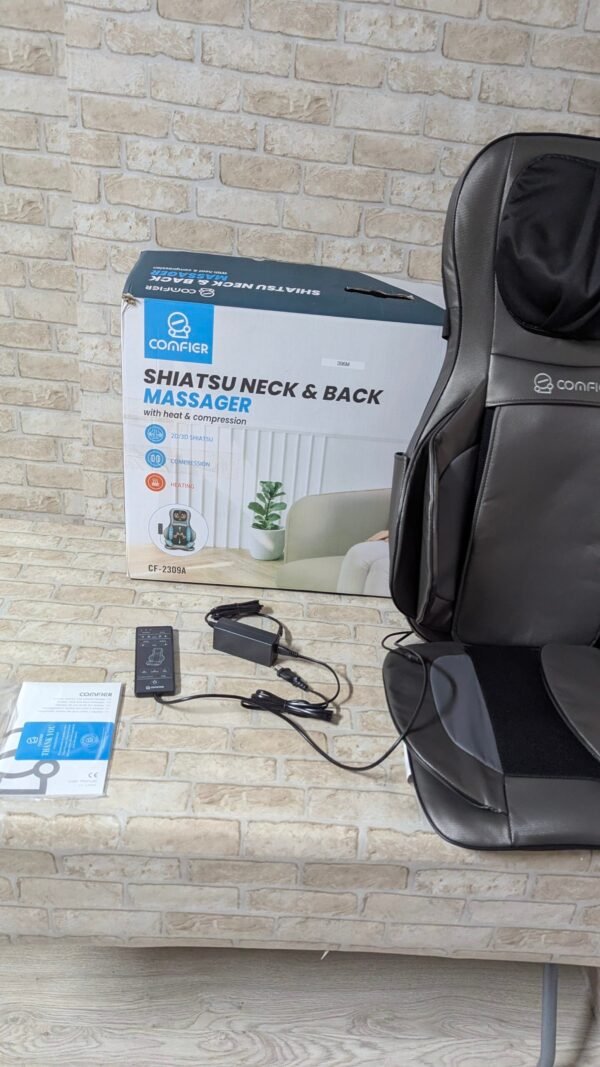 COMFIER Asiento de Masaje Shiatsu para Espalda y Cuello - Masajeador de espalda 2D / 3D