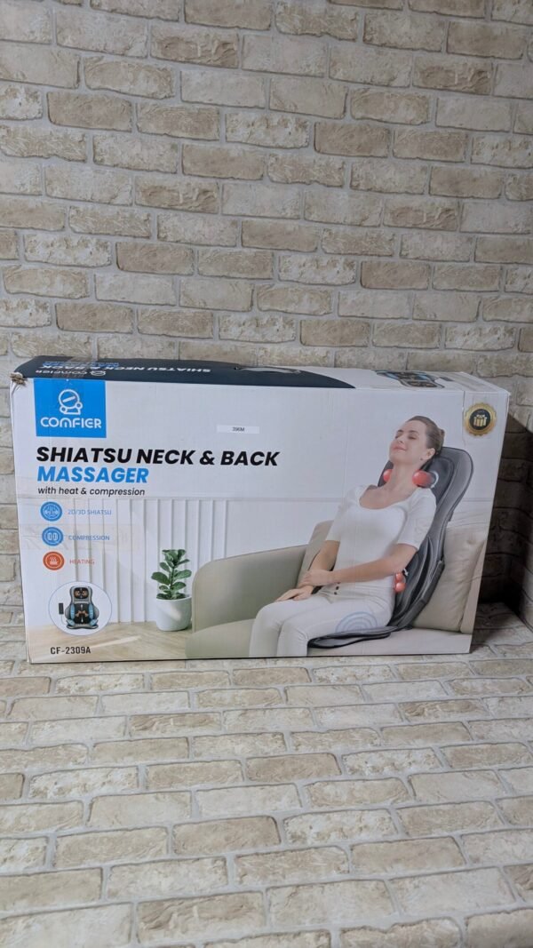 COMFIER Asiento de Masaje Shiatsu para Espalda y Cuello - Masajeador de espalda 2D / 3D