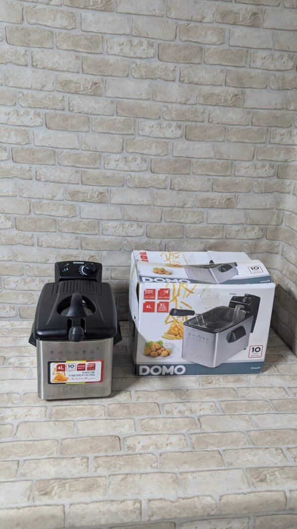 Domo Freidora de acero inoxidable DO465FR, 3000 W, 4 litros