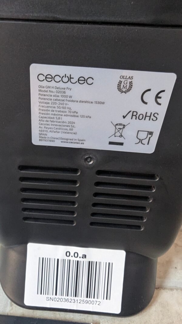 Cecotec Olla Gm Olla Programable Gm H Deluxe Fry