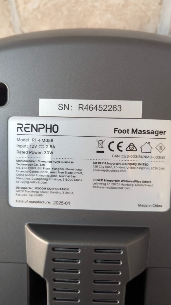 RENPHO Masajeador de Pies, Masajeador de Pies Eléctrico Shiatsu