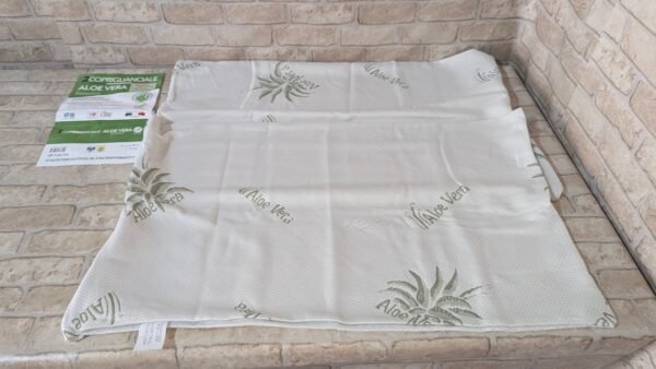 Par de Fundas de Almohada de Aloe Vera Jacquard elásticas con Cremallera, 50 x 80 cm