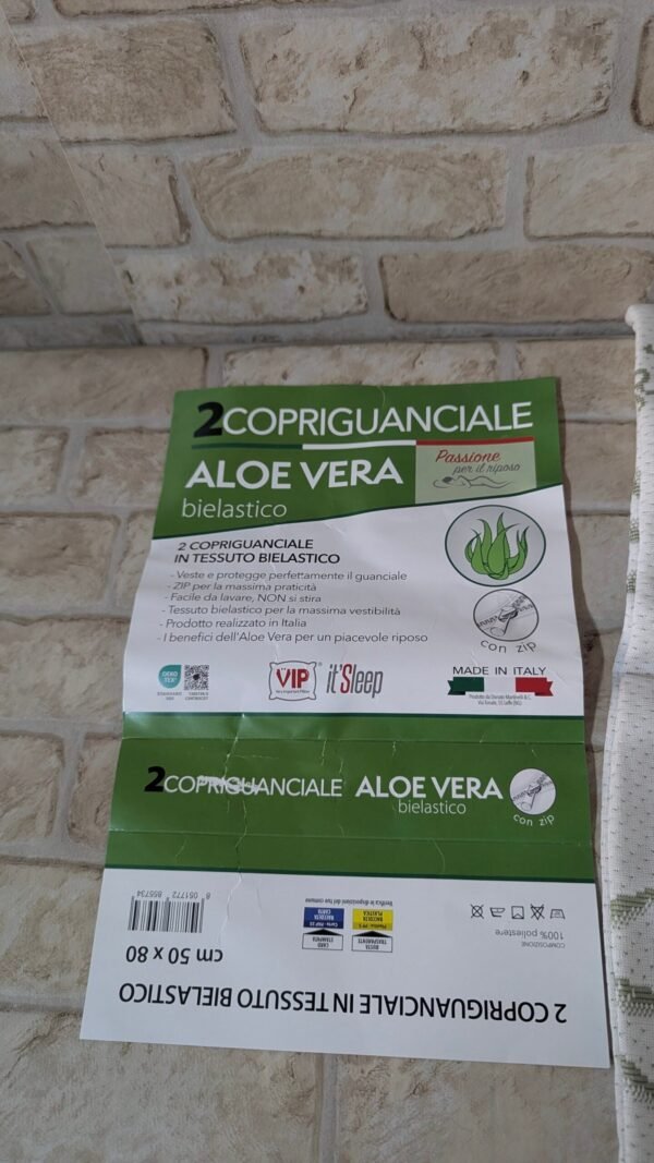 Par de Fundas de Almohada de Aloe Vera Jacquard elásticas con Cremallera, 50 x 80 cm