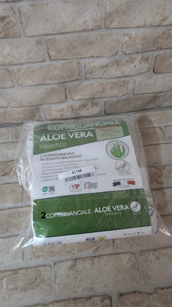 Par de Fundas de Almohada de Aloe Vera Jacquard elásticas con Cremallera, 50 x 80 cm