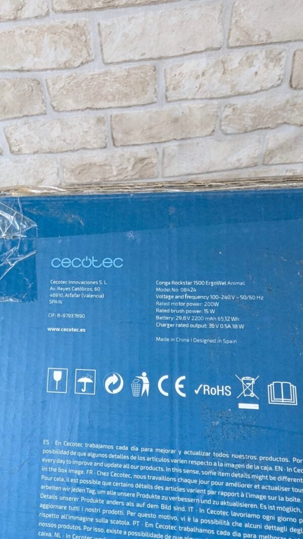 Cecotec Aspirador Escoba sin Cable Conga Rockstar 1500