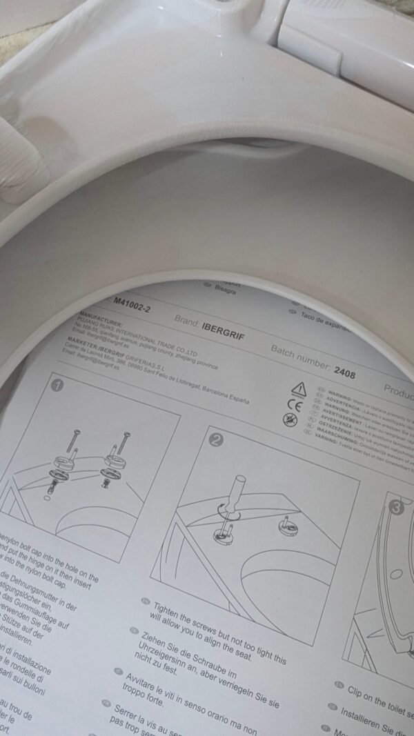 Ibergrif M41002-2 Tapa WC, Asiento de Inodoro Familiar