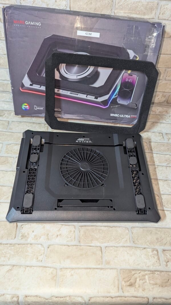 Mars Gaming MNBC-Ultra, Base Refrigeradora y Stand, Ventilador 140mm