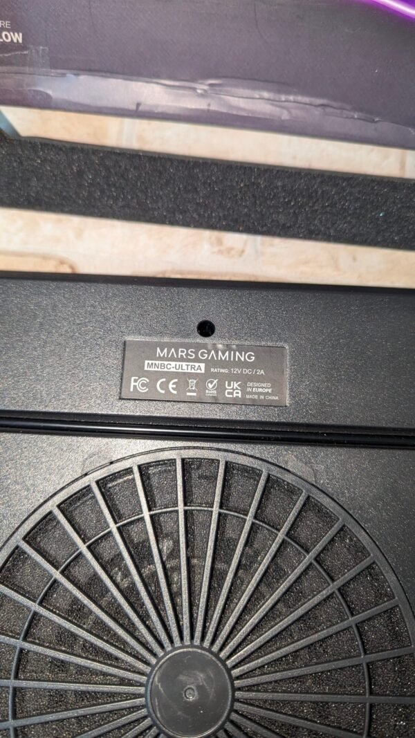 Mars Gaming MNBC-Ultra, Base Refrigeradora y Stand, Ventilador 140mm