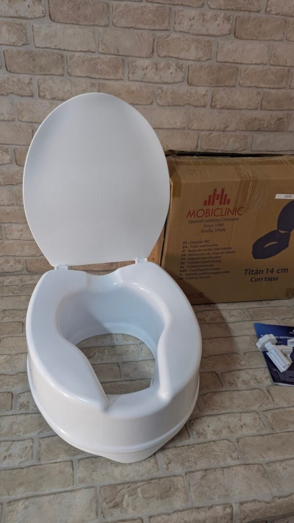 Mobiclinic®, Elevador wc para adulto, Con tapa, 14 cm
