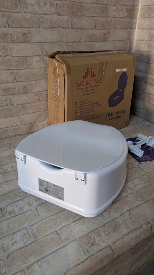Mobiclinic®, Elevador wc para adulto, Con tapa, 14 cm
