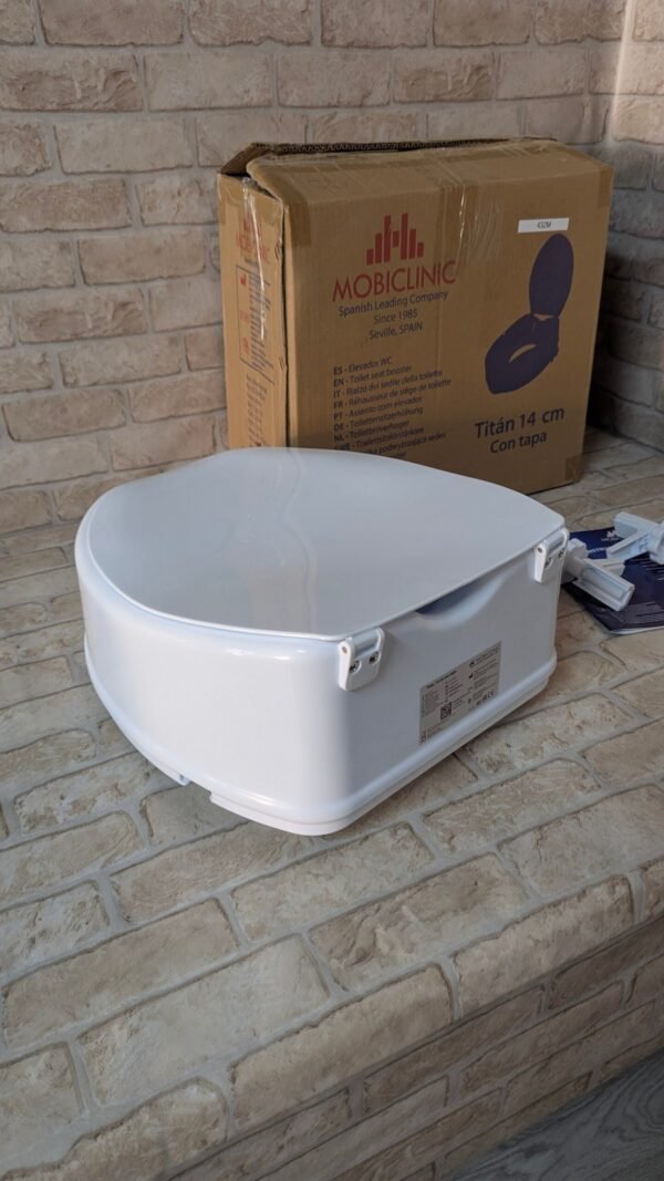 Mobiclinic®, Elevador wc para adulto, Con tapa, 14 cm