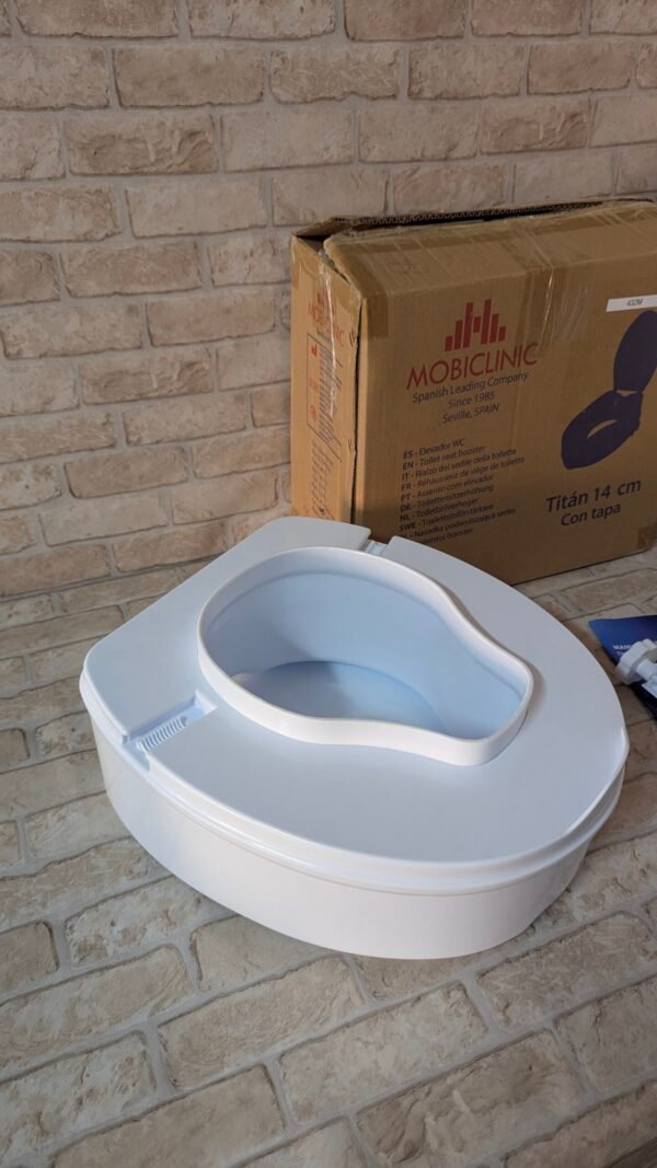 Mobiclinic®, Elevador wc para adulto, Con tapa, 14 cm
