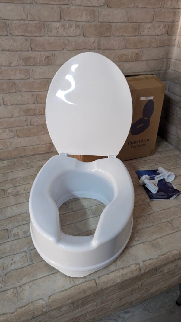 Mobiclinic®, Elevador wc para adulto, Con tapa, 14 cm