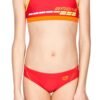 Bikini deportivo rojo y amarillo Arena para niña