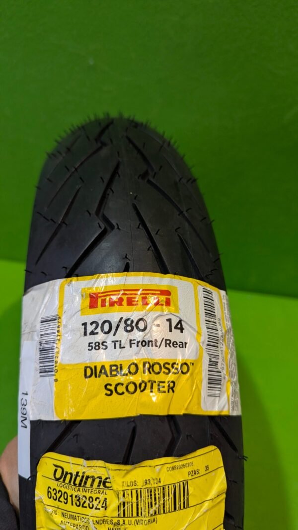 Cubierta Neumatico Scoot Diablo Rosso Scooter (F/R) 120/80-14 M/C 58S TL
