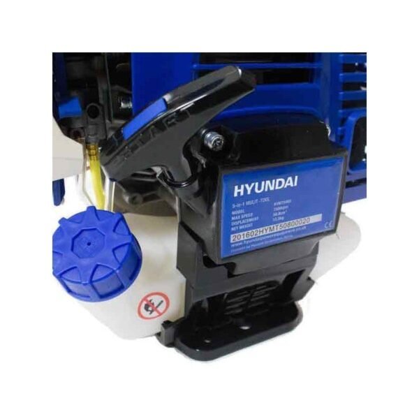 hymt5080-kit-multifuncion-4-en-1-1.jpg Motor multifunción Hyundai con etiqueta de especificaciones.